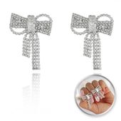 kolczyki ozdobne cyrkonie kokardy k1693