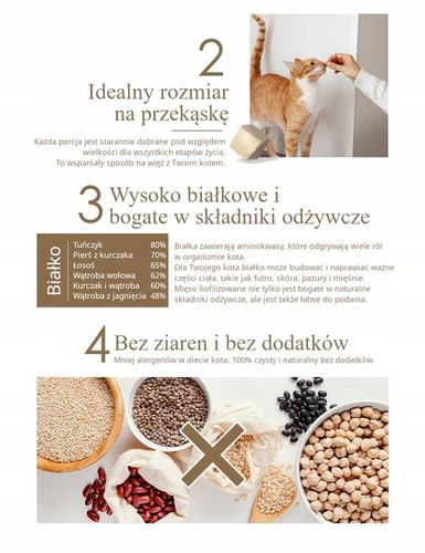 Liofilizowane kawałki ŁOSOSIA smakołyki dla psa i kota 30g x 3 na Arena.pl