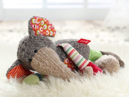 SIGIKID Szaro-beżowy słoń 28 cm Patchwork Sweety na Arena.pl