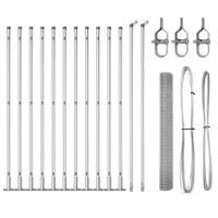 Ogrodzenie z słupkami Srebrny 1.2 x 25 m Stal