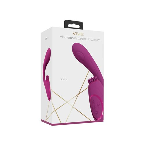 Gen - Rechargeable Triple Action G-Spot Vibrator With Pulse Wave na Arena.pl