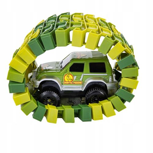 TOR SAMOCHODOWY WYŚCIGOWY PARK DINOZAURÓW MAGIC TRACK 240 elementów / 360cm na Arena.pl