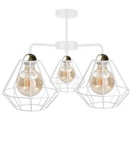 Lampa sufitowa 3xE27 FOSKAL WHITE/GOLD