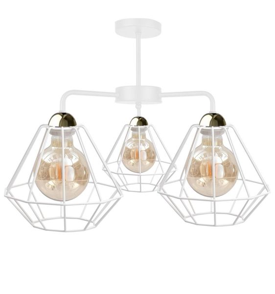 Lampa sufitowa 3xE27 FOSKAL WHITE/GOLD zdjęcie 1