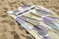 RĘCZNIK Kolorowe okręgi z twoim dowolnym tekstem 100x75cm 031D