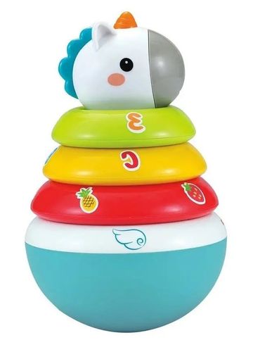 Piramidka sensoryczna wańka wstańka wieża grzechotka dla niemowląt na Arena.pl