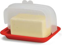 Maselniczka z Pokrywką Duża Plastikowa na 2 Kostki Biała BPA Free Kuchnia