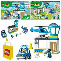 LEGO Duplo Policja Posterunek Samochód Helikopter 10959 Autko Radiowóz Figu