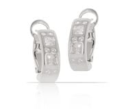 kolczyki półkola z kryształkami z kolekcji classic (p8046ag)