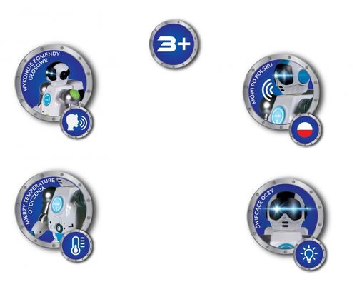 ROBOT KNABO PONAD 80 FUNKCJI ROBOT + PILOT CZARNY na Arena.pl