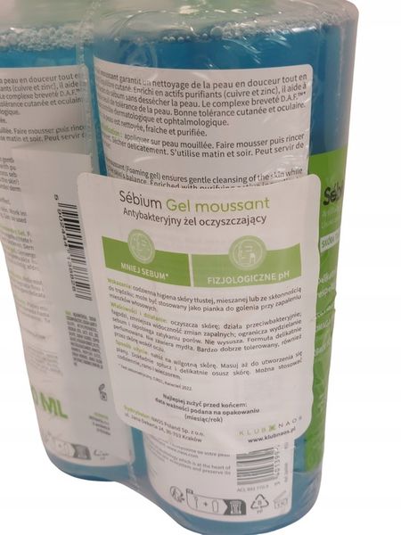 pakiet 2x Bioderma Sebium Gel Moussant zdjęcie 3