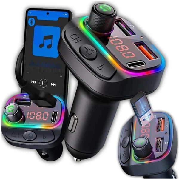 TRANSMITER BLUETOOTH SAMOCHODOWY FM SZYBKA ŁADOWARKA USB QC 3.0 MPS 2xUSB zdjęcie 1