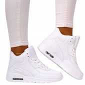 BUTY DAMSKIE OBUWIE SPORTOWE LEKKIE WYGODNE BIAŁE