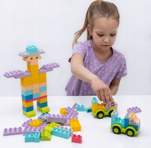 KLOCKI budowlane konstrukcyjne DUŻE ELEMENTY podwozia Zestaw XXL 86 el. na Arena.pl