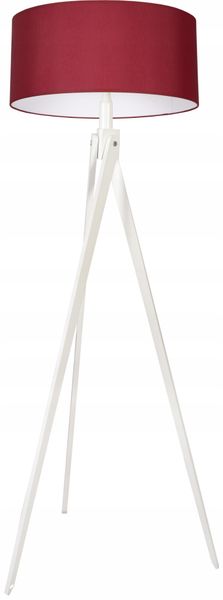 LAMPA PODŁOGOWA TRÓJNÓG, DREWNO, ABAŻUR zdjęcie 8