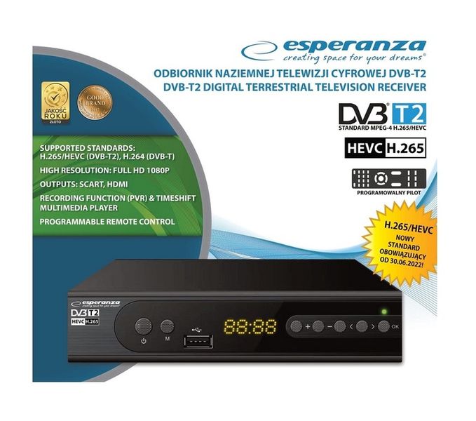 Tuner DVB-T2 Esperanza EV106P zdjęcie 4