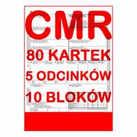 cmr list przewozowy 80 kartek - 5 odcinków - 16 kompletów - 10 szt.