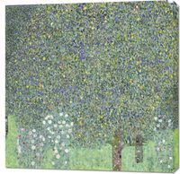 Obraz 90x90cm Rosebushes under the Trees, Klimt Vintage