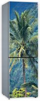 Naklejka samoprzylepna okleina na lodówkę 210x70 cm palma las tropikalny