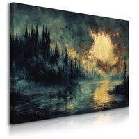 Obraz Do Salonu Abstrakcja Zamek Las Góry Krajobraz Natura 90cm x 60cm