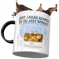 Kubek Czarny Śmieszny Jest Szansa Że Jest Whisky Z Nadrukiem Ze Zdjęciem