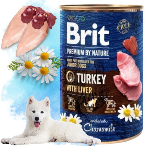mokra karma dla psa indyk wątróbka brit premium by nature 400g turkey&liver na Arena.pl