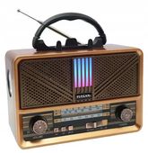Radio Retro PRZENOŚNE SOLARNE Głośnik Bluetooth RGB USB MP3 Latarka TF 4501