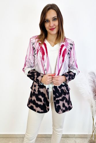 Różowa Wzorzysta Marynarka w Pióra UNI na Arena.pl