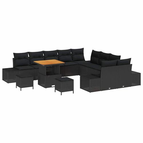 Zestaw Sof na Ogród z poduszką 13 pcs Czarny 80 x 80 x 71 cm na Arena.pl