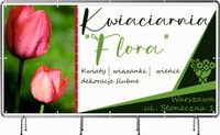 BANER REKLAMOWY OCZKOWANY 200x100cm różne wzory KWIACIARNIA KWIATY
