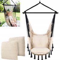 FOTEL WISZĄCY XXL HAMAK BRAZYLIJSKI + 2 PODUSZKI + MOCOWANIE