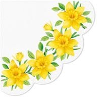 serwetki okrągłe 3-warstwowe "daffodils", 1/4, śr. 32 cm, 12 szt.