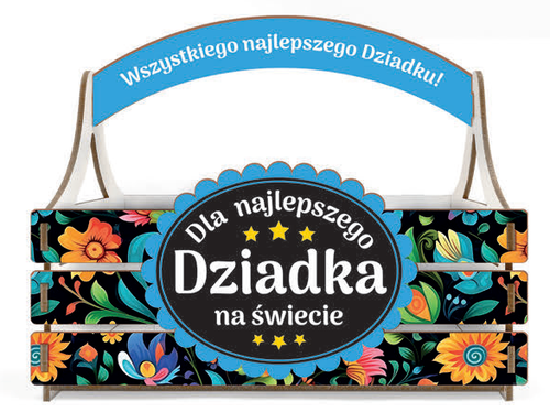 koszyczek skrzynka 17x11x20cm Najlepszy Dziadek na świecie na Arena.pl