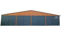 GARAŻ BLASZANY 12M X 6M DWUSPAD 4X BRAMA DWUSKRZYDŁOWA - 12X6 GB240