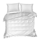 Pościel z satyny z ozdobnym obszyciem LINDA 220X200 70X80X2 biała