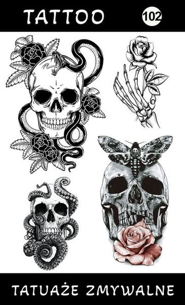 Tatuaże zmywalne Czaszki zdjęcie 1