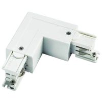 Lewy łącznik do szynoprzewodu 8118 Shilo kątowy 3-fazowy biały