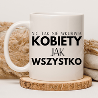 CHAMSKI KUBEK BEZ CENZURY | ŚMIESZNY PREZENT | DO PRACY BIURA DOMU | 330 ml