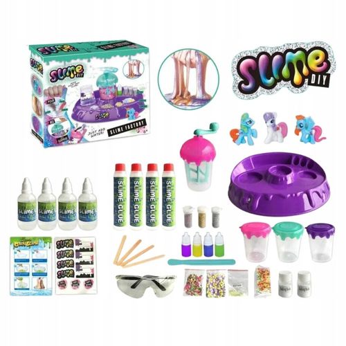 FABRYKA SLIME GLUTY DUŻY ZESTAW BROKAT SOSLIME FABRYKA DO ROBIENIA GLUTÓW na Arena.pl