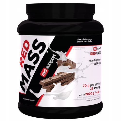 GAINER Red Mass 2000g BIAŁKO węglowodany MASA SIŁA czekolada Red Support na Arena.pl
