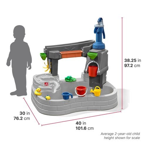 STEP2 Duży Stolik Wodny Kamienny Staw z Pompą i Akcesoriami na Arena.pl
