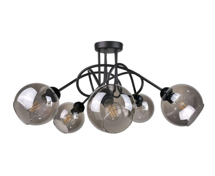 Lampa sufitowa 5xE27 RING BLACK zdjęcie 1