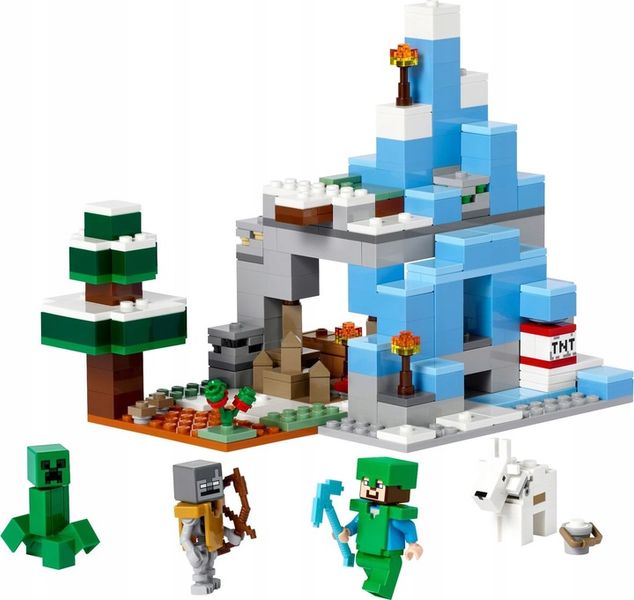 LEGO MINECRAFT 21243 KLOCKI LODOWA JASKINIA DOMEK OŚNIEŻONE SZCZYTY zdjęcie 2