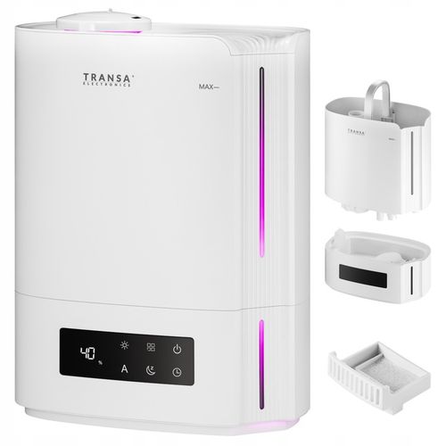 Nawilżacz powietrza WYDAJNY AROMATERAPIA HIGROSTAT HIGROMETR LED Biały na Arena.pl