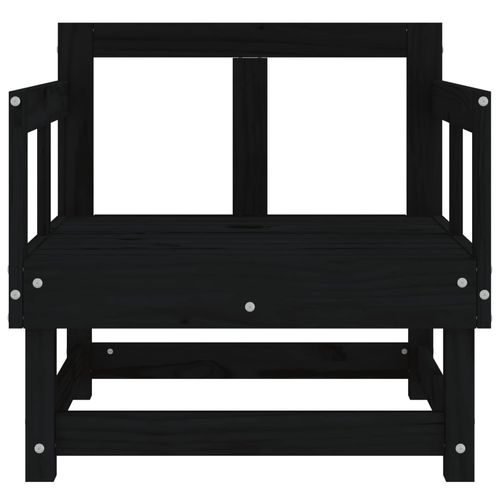 Krzesła ogrodowe, 2 szt., czarne, lite drewno sosnowe na Arena.pl