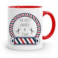 Kubek Czerwony Fryzjera The Best Barber In Town Z Nadrukiem Ze Zdjęciem