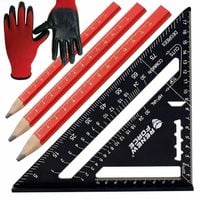 Kątownik Stolarski ZE STOPKĄ 180mm Aluminiowy Ciesielski Budowlany