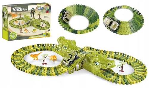 Tor Wyścigowy Park Dinozaurów Segmentowa Budowa XL 140 el. Akcesoria 210cm na Arena.pl