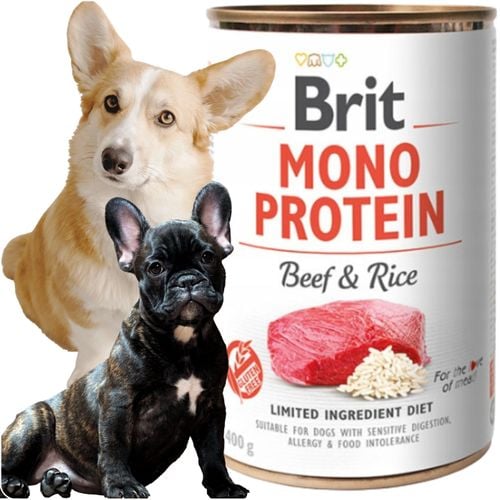 mokra karma dla psa brit mono protein beef & rice 400g wołowina z ryżem na Arena.pl