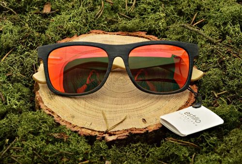 Drewniane Okulary POLARYZACJA NERD Przeciwsłoneczn marki ESTILLO + GRATISY na Arena.pl